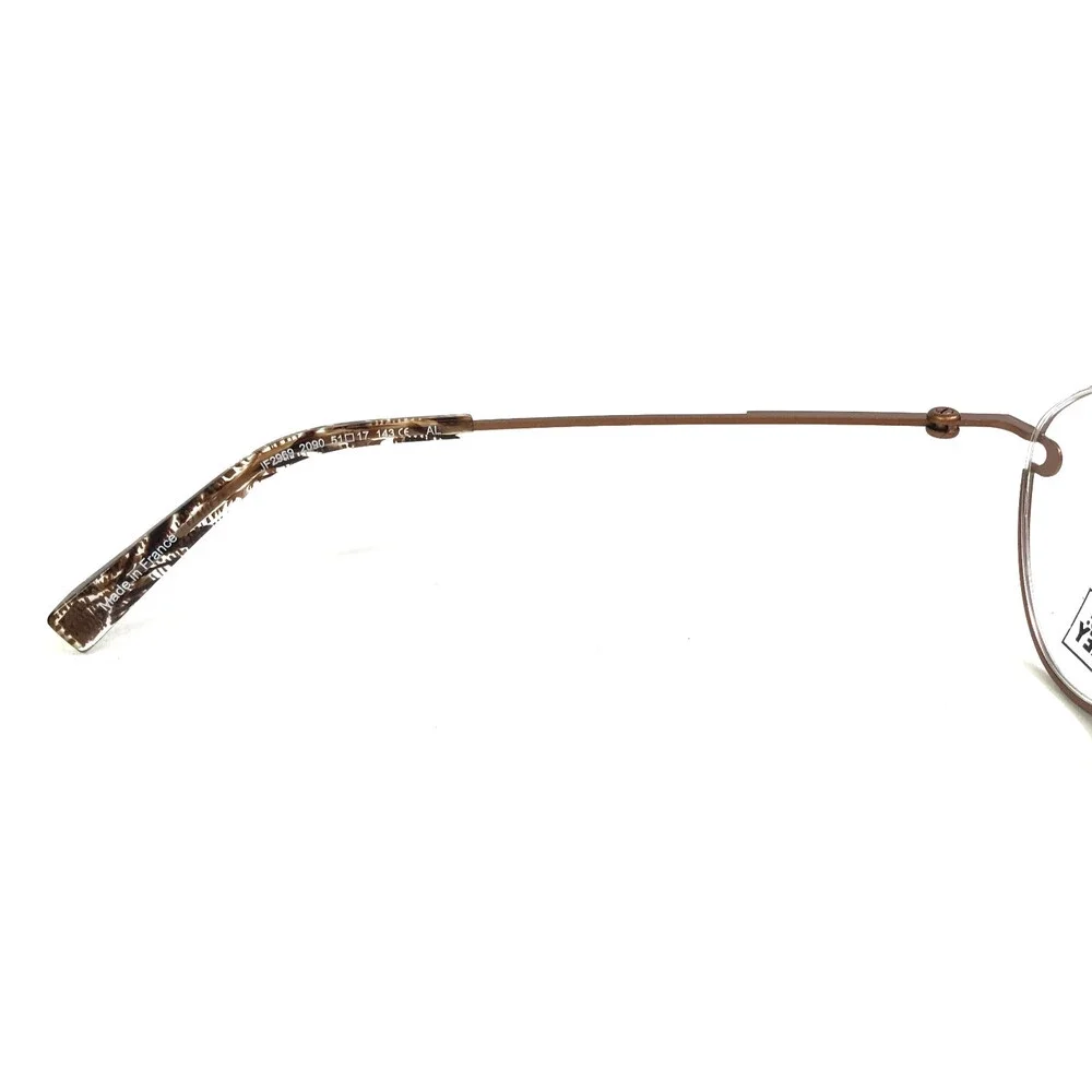 J. F. Rey Eyeglasses Frames JF2969 2090 Brown Rust Blue Wire Rim 51-17-143